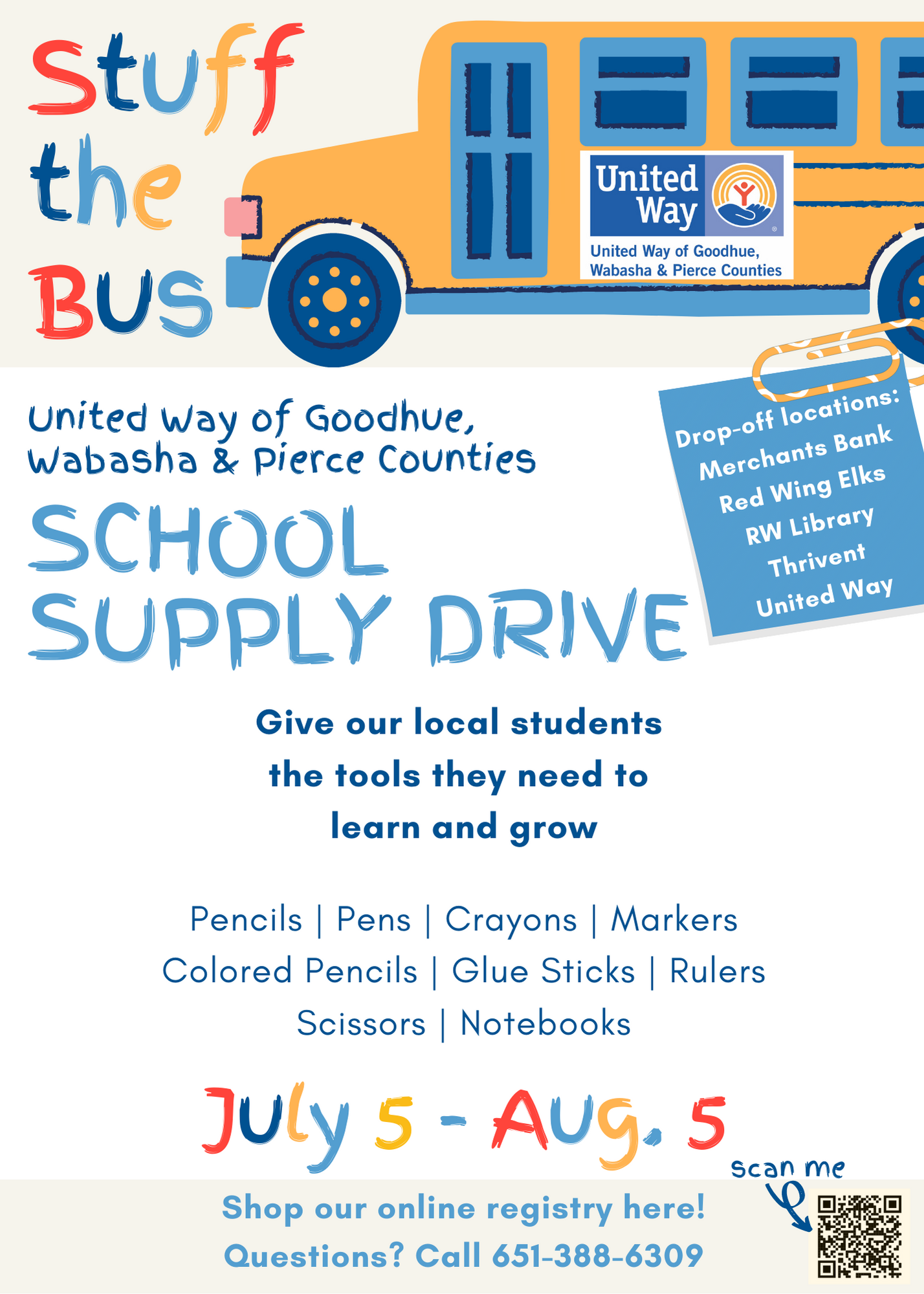 Stuff the Bus School Supply Fundraiser